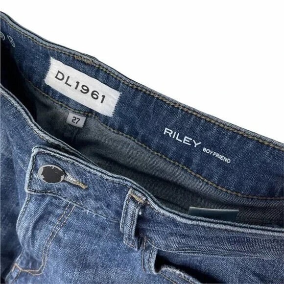 DL1961 Riley Boyfriend Jean Shorts Size 27 Frayed Hem Denim Cut Offs Hayden Wash - Picture 3 of 7